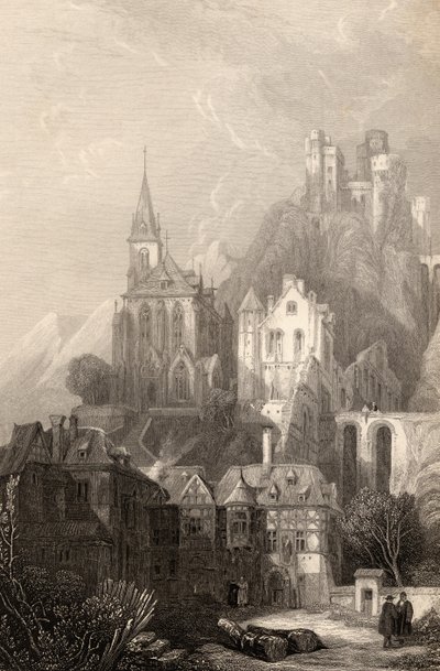 Trarbach, engraved by E.I. Roberts, illustration from 